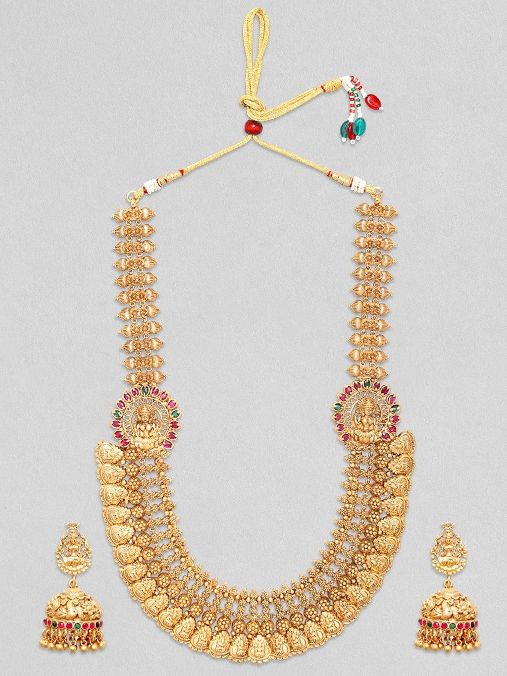 Gold Plated Temple Jewellery Set